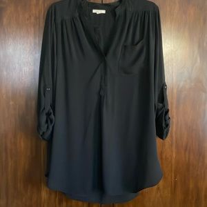 Pleione Split Vneck Blouse